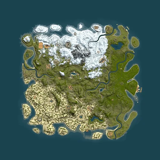 Rust map seed 1399576424, 5350x5350m top-down preview
