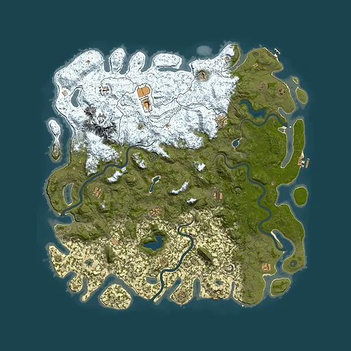 Rust map seed 1503869608, 5950x5950m top-down preview