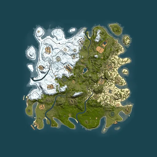 Rust map seed 140266950, 4150x4150m top-down preview
