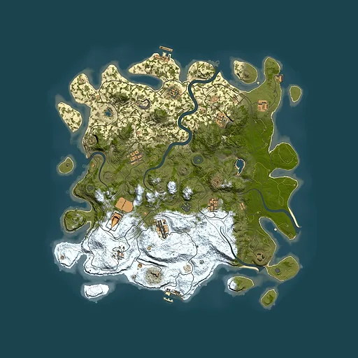 Rust map seed 1532317494, 4350x4350m top-down preview