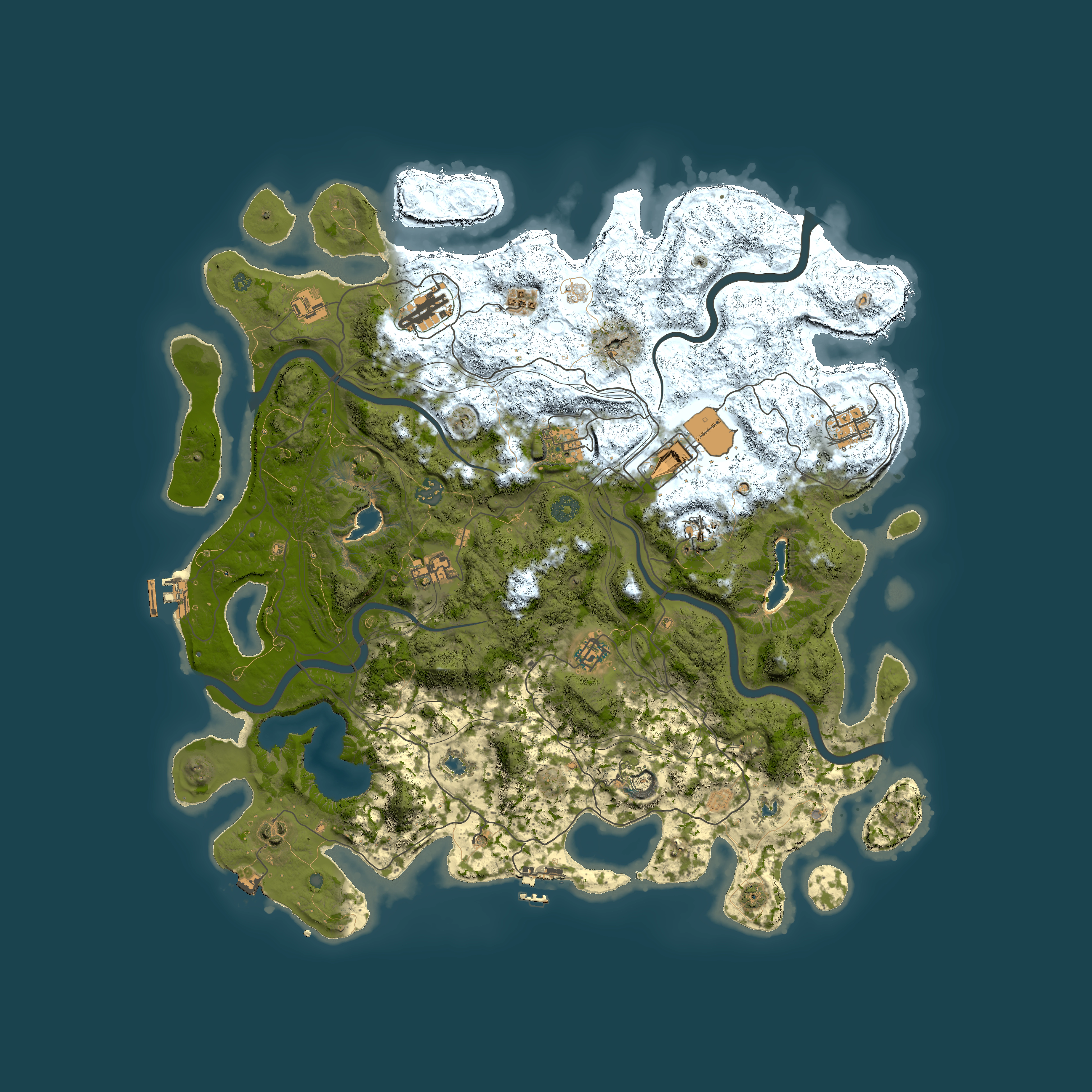 Full top-down render of Rust map seed 1211062926, 4650x4650m