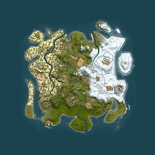 Rust map seed 1920374490, 3900x3900m top-down preview