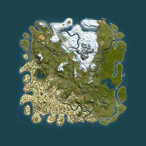 Rust map seed 1047965875, 5300x5300m top-down preview