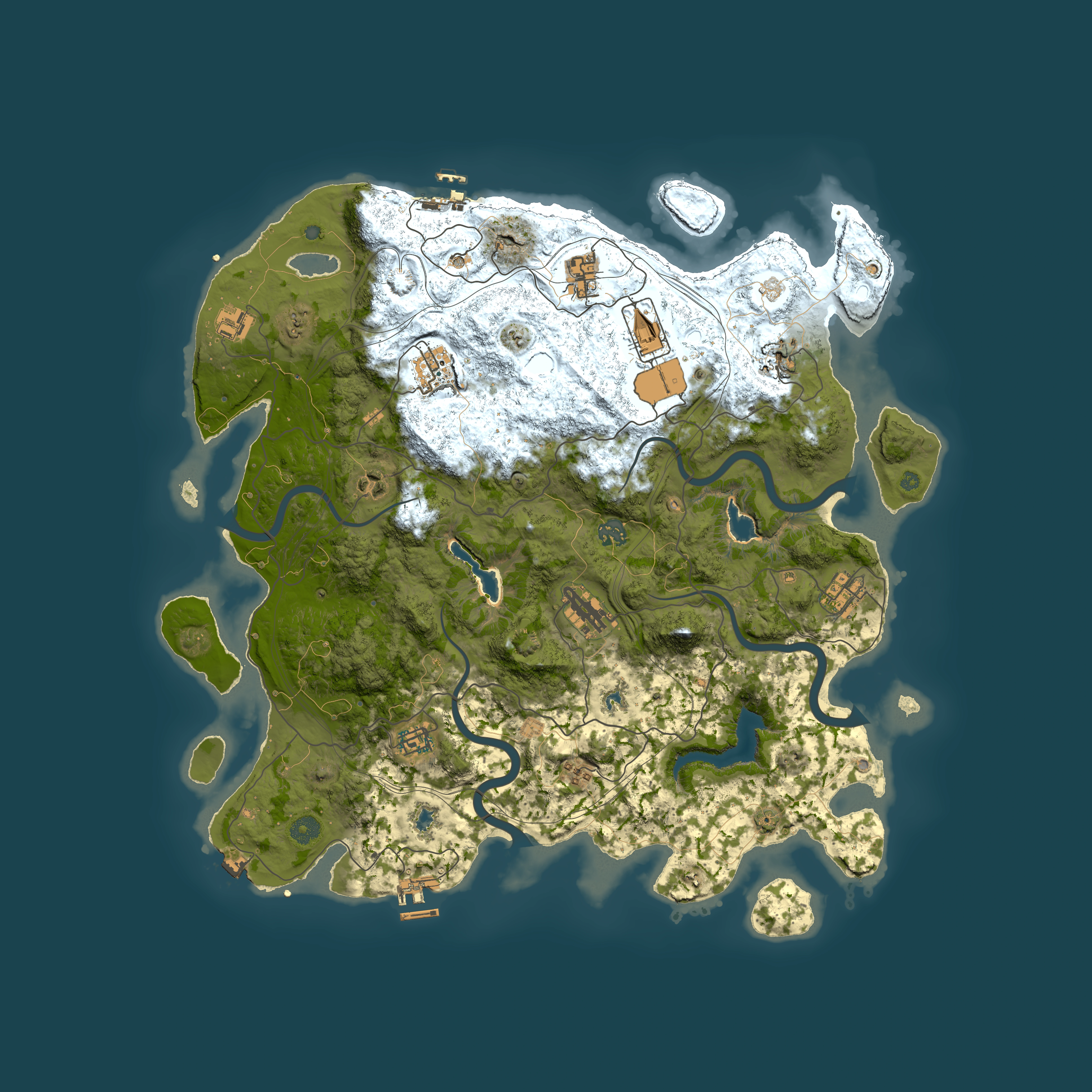Full top-down render of Rust map seed 1481314649, 4500x4500m