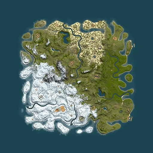 Rust map seed 442250238, 5700x5700m top-down preview
