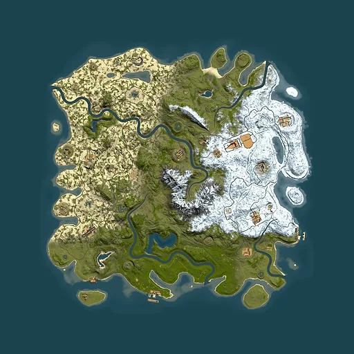 Rust map seed 1970718780, 5300x5300m top-down preview
