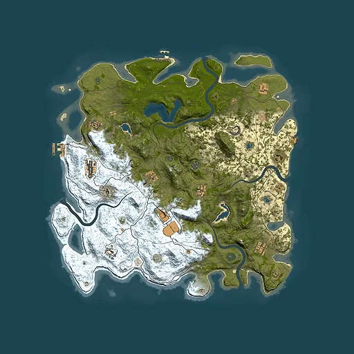 Rust map seed 700348293, 4700x4700m top-down preview