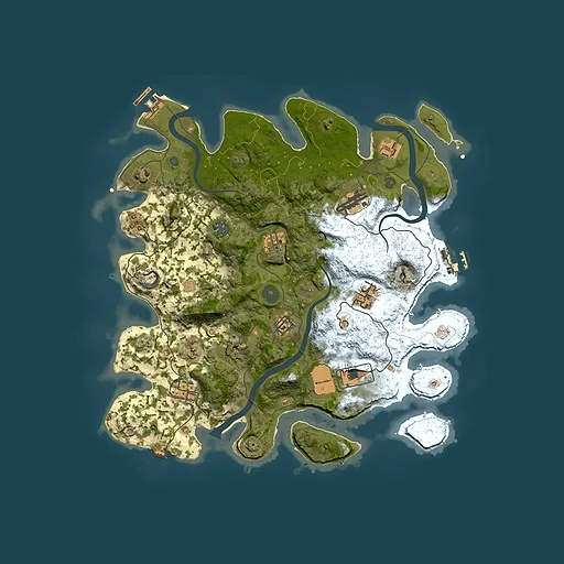 Rust map seed 605067424, 3750x3750m top-down preview