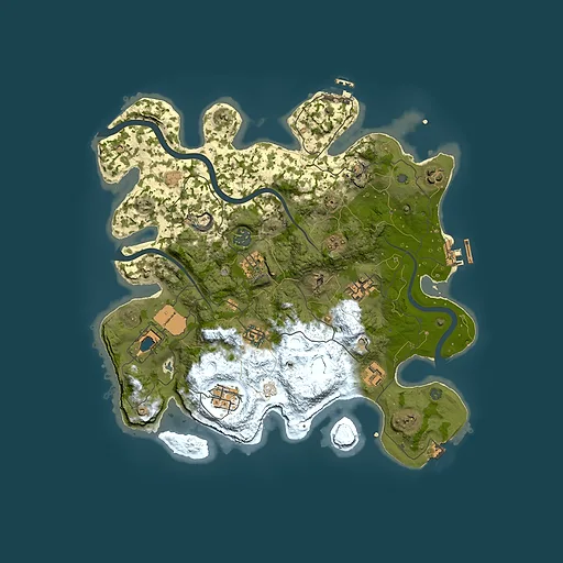 Rust map seed 425356396, 3550x3550m top-down preview