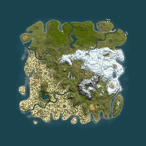 Rust map seed 265581678, 5250x5250m top-down preview