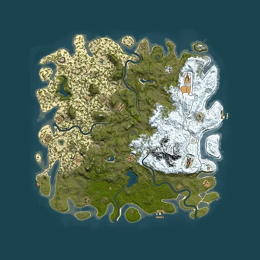 Rust map seed 1439971082, 5500x5500m top-down preview