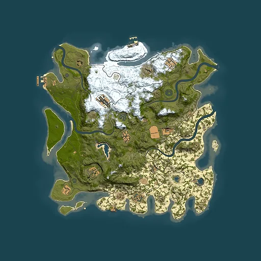 Rust map seed 2025163087, 4150x4150m top-down preview