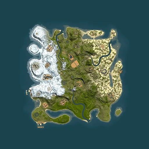 Rust map seed 1430335487, 3750x3750m top-down preview