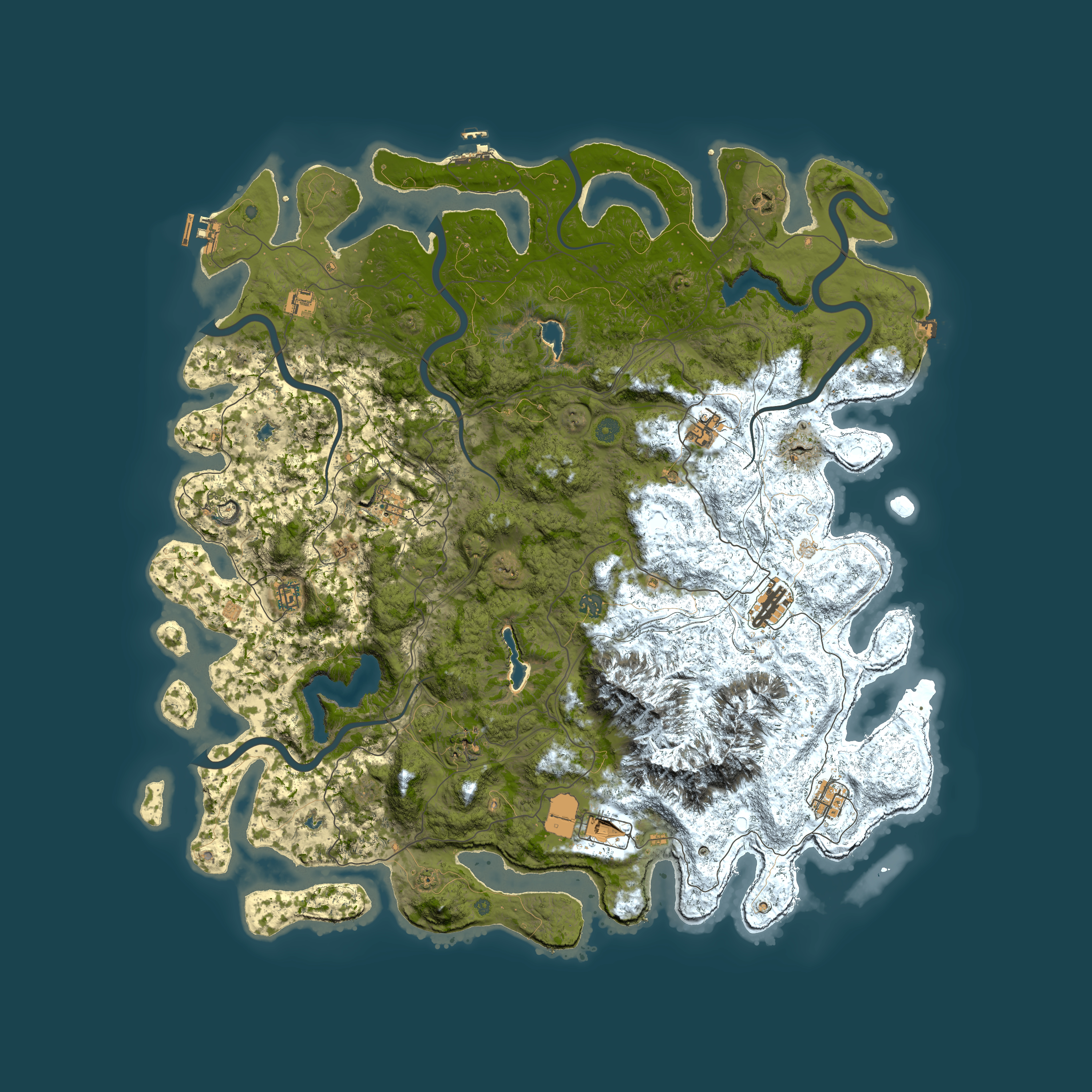 Full top-down render of Rust map seed 2092949438, 5400x5400m