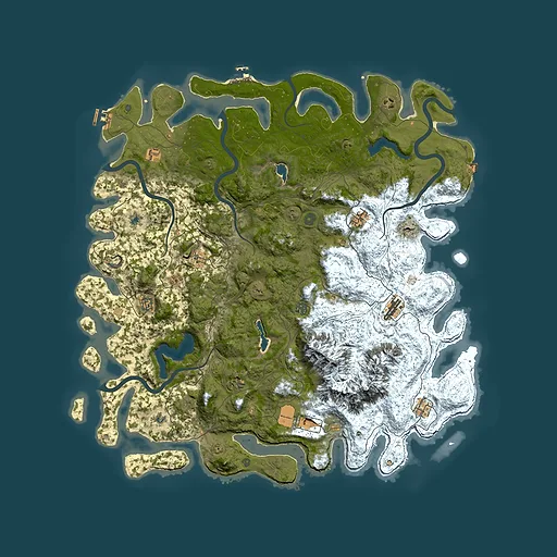 Rust map seed 2092949438, 5400x5400m top-down preview