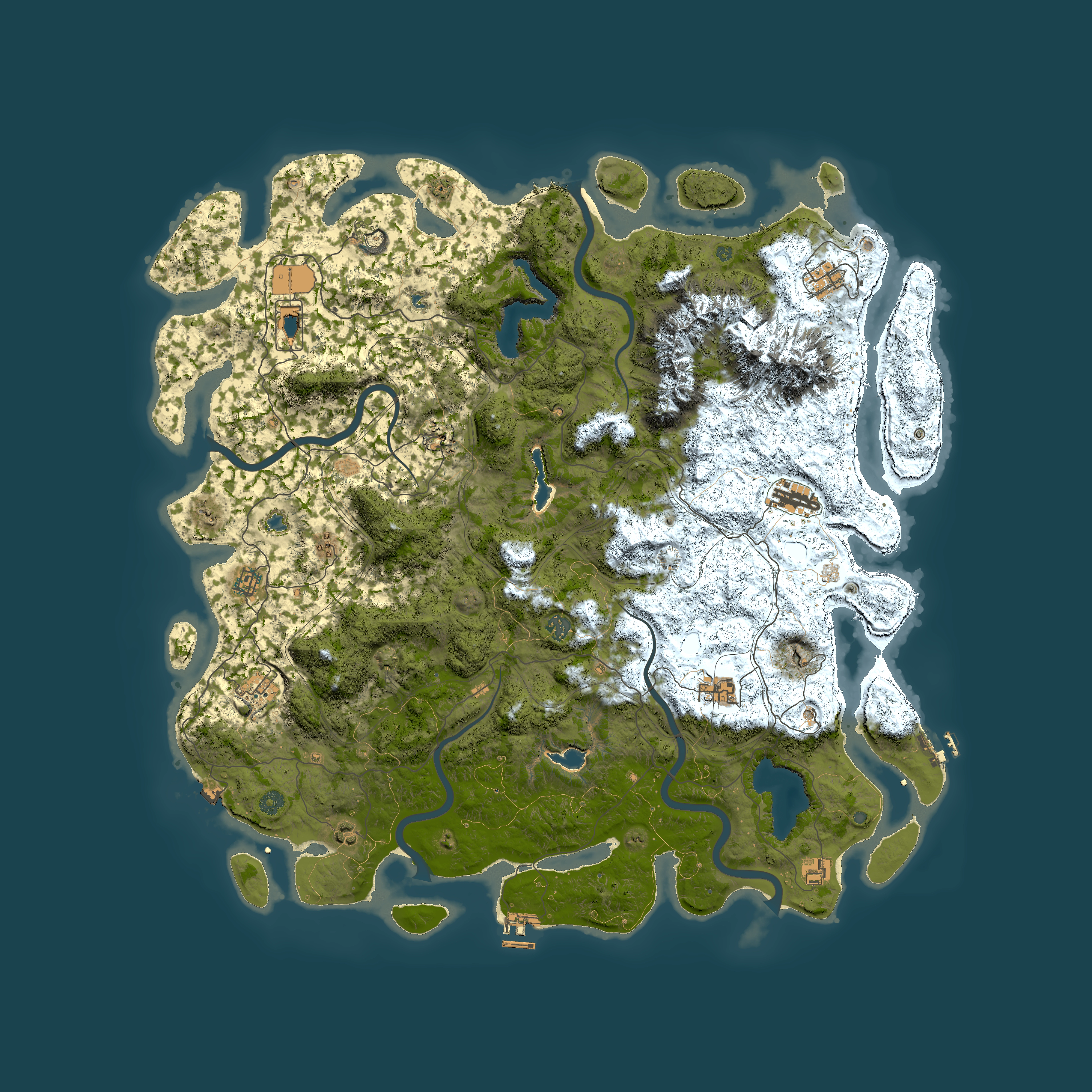 Full top-down render of Rust map seed 2131582406, 5350x5350m