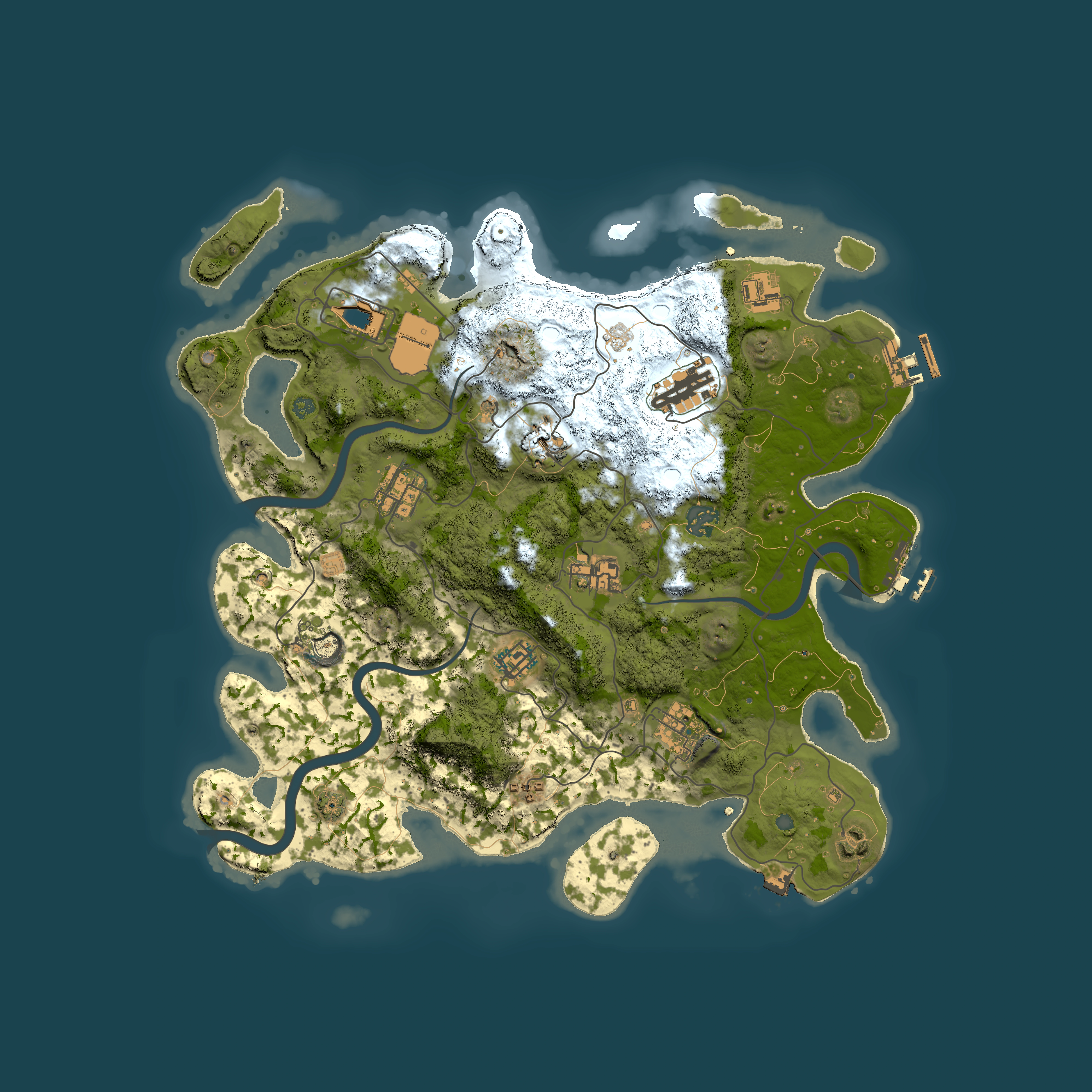 Full top-down render of Rust map seed 1159440693, 3750x3750m