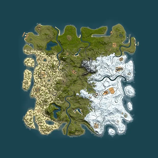 Rust map seed 392667326, 5100x5100m top-down preview