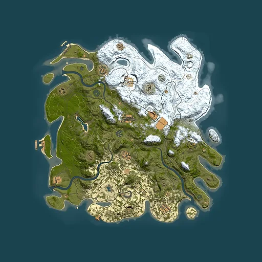Rust map seed 1065656026, 4400x4400m top-down preview