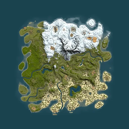 Rust map seed 1140562175, 5000x5000m top-down preview