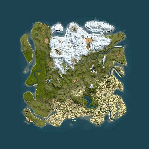 Rust map seed 23727453, 4800x4800m top-down preview