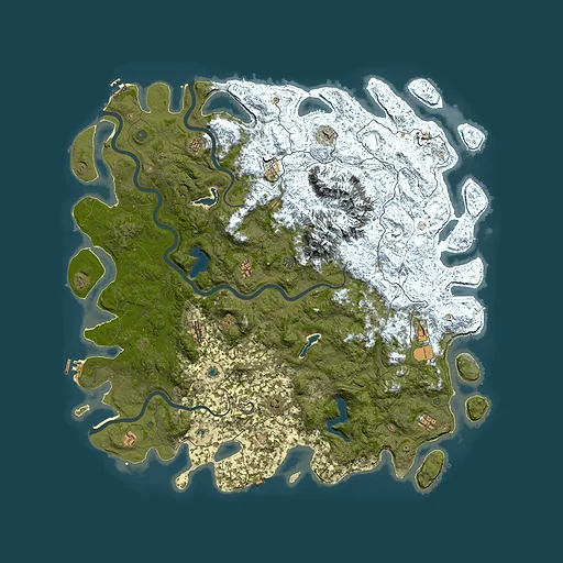 Rust map seed 38626085, 6000x6000m top-down preview