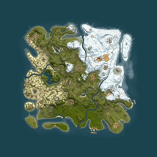 Rust map seed 1320090827, 4500x4500m top-down preview