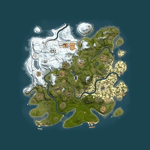 Rust map seed 118421812, 4050x4050m top-down preview