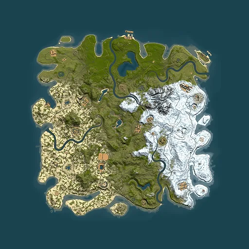 Rust map seed 1156886207, 5050x5050m top-down preview