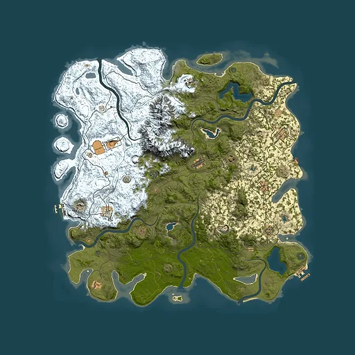 Rust map seed 170164439, 5350x5350m top-down preview