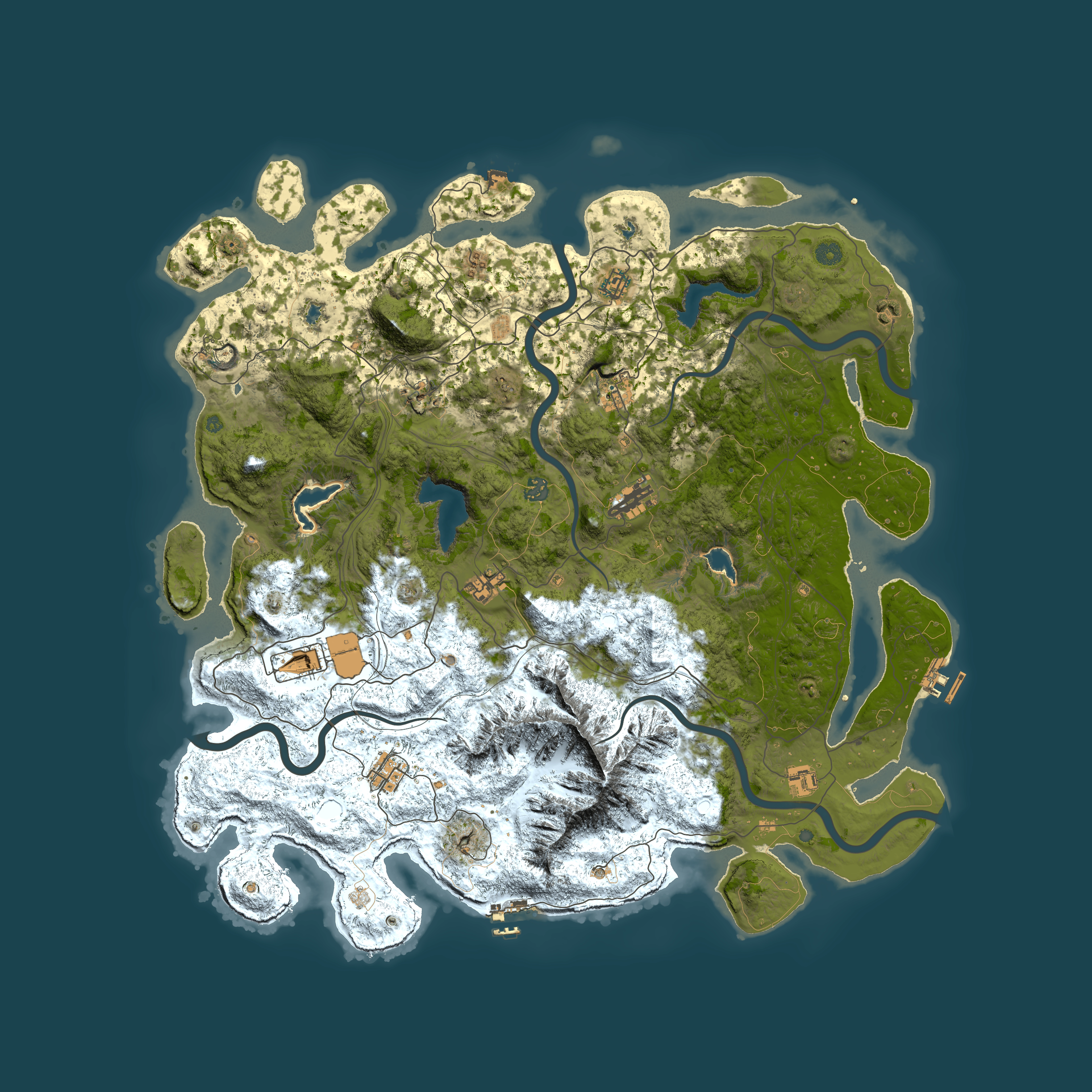 Full top-down render of Rust map seed 24263084, 5100x5100m