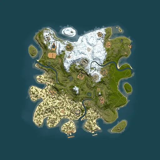 Rust map seed 630656042, 3850x3850m top-down preview