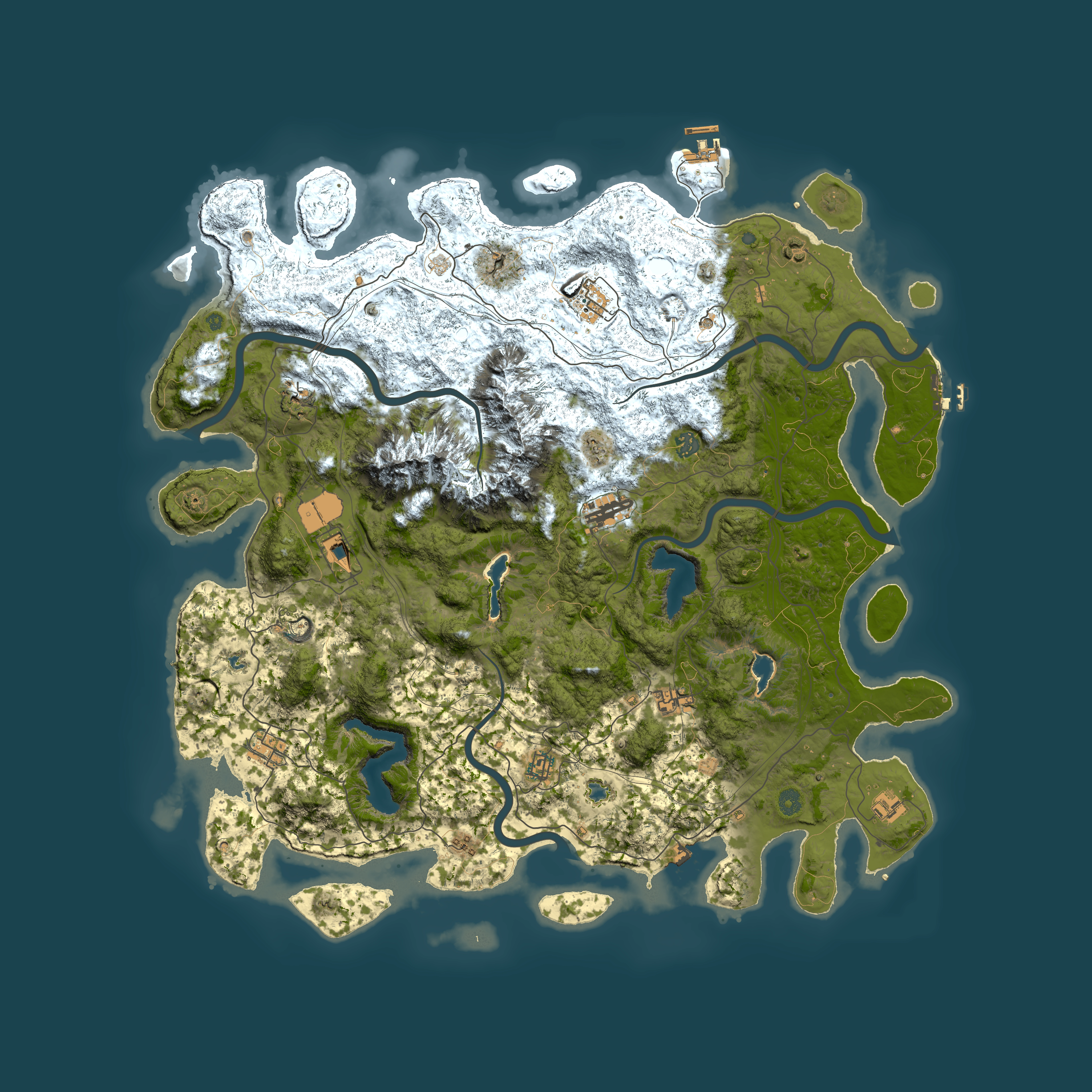 Full top-down render of Rust map seed 781928701, 5200x5200m