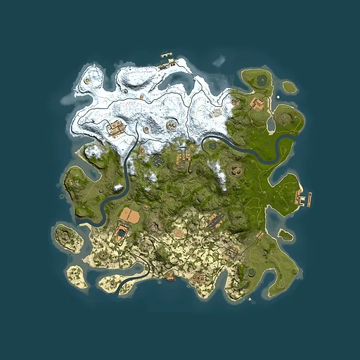 Rust map seed 549214386, 3800x3800m top-down preview