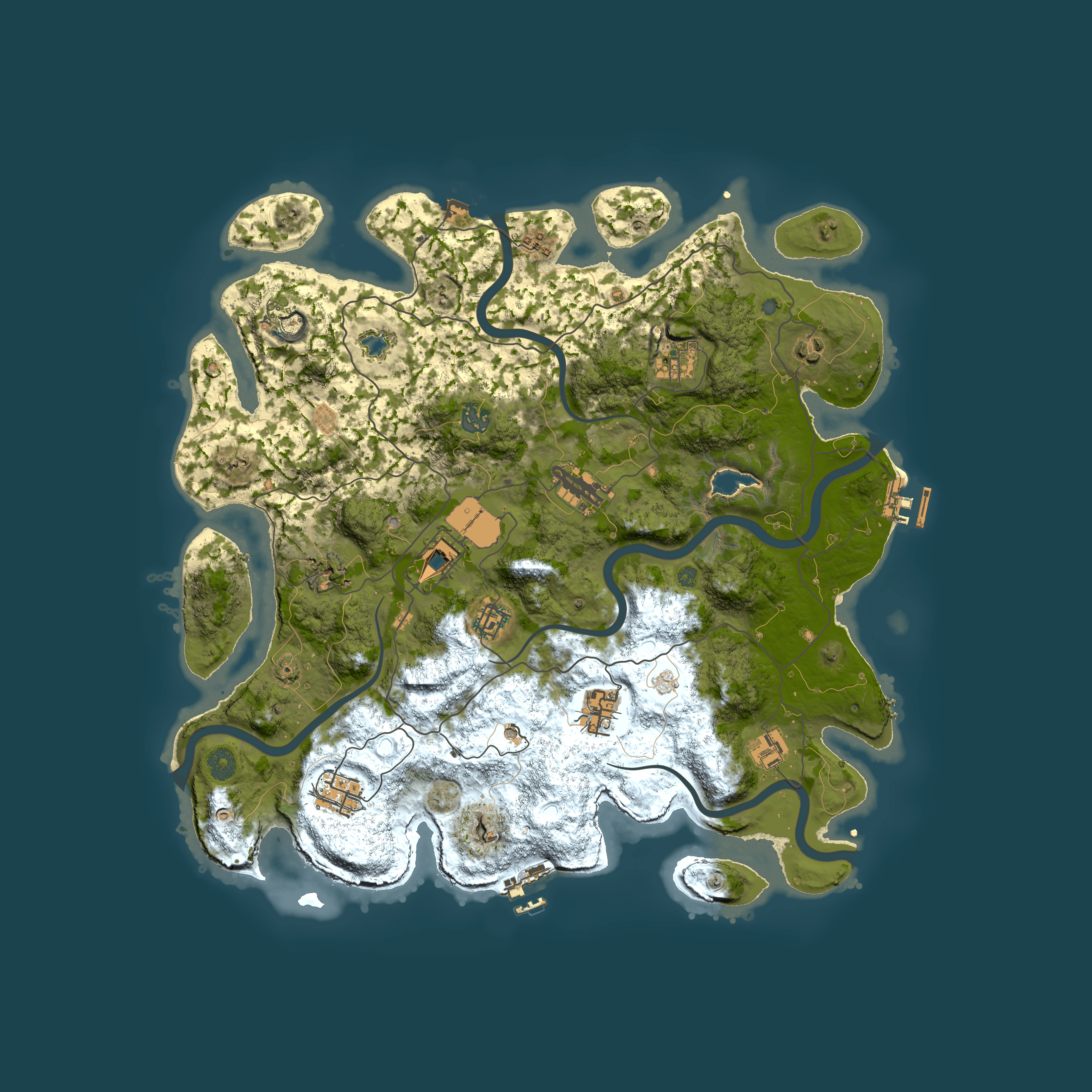 Full top-down render of Rust map seed 872803710, 4200x4200m
