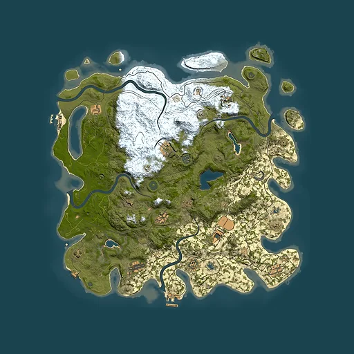 Rust map seed 914013636, 4700x4700m top-down preview