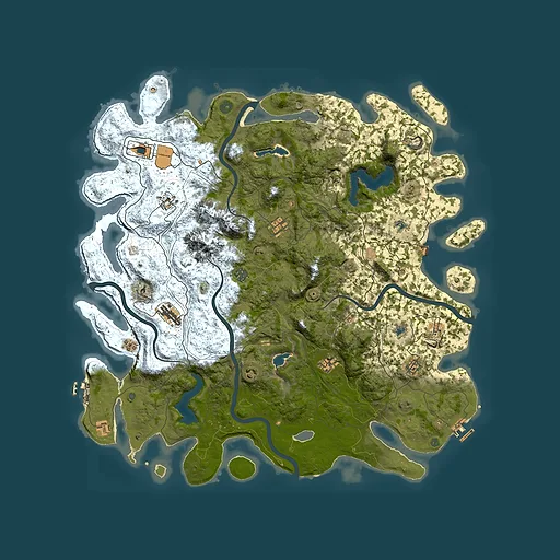 Rust map seed 1516034690, 5150x5150m top-down preview