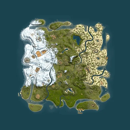 Rust map seed 1534420704, 4600x4600m top-down preview