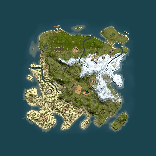 Rust map seed 554227359, 3700x3700m top-down preview