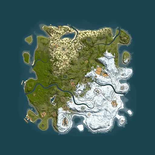 Rust map seed 1911559098, 4400x4400m top-down preview