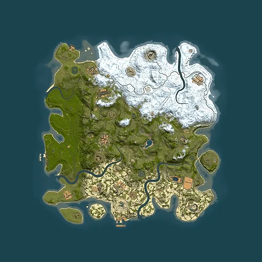 Rust map seed 1821255332, 4450x4450m top-down preview