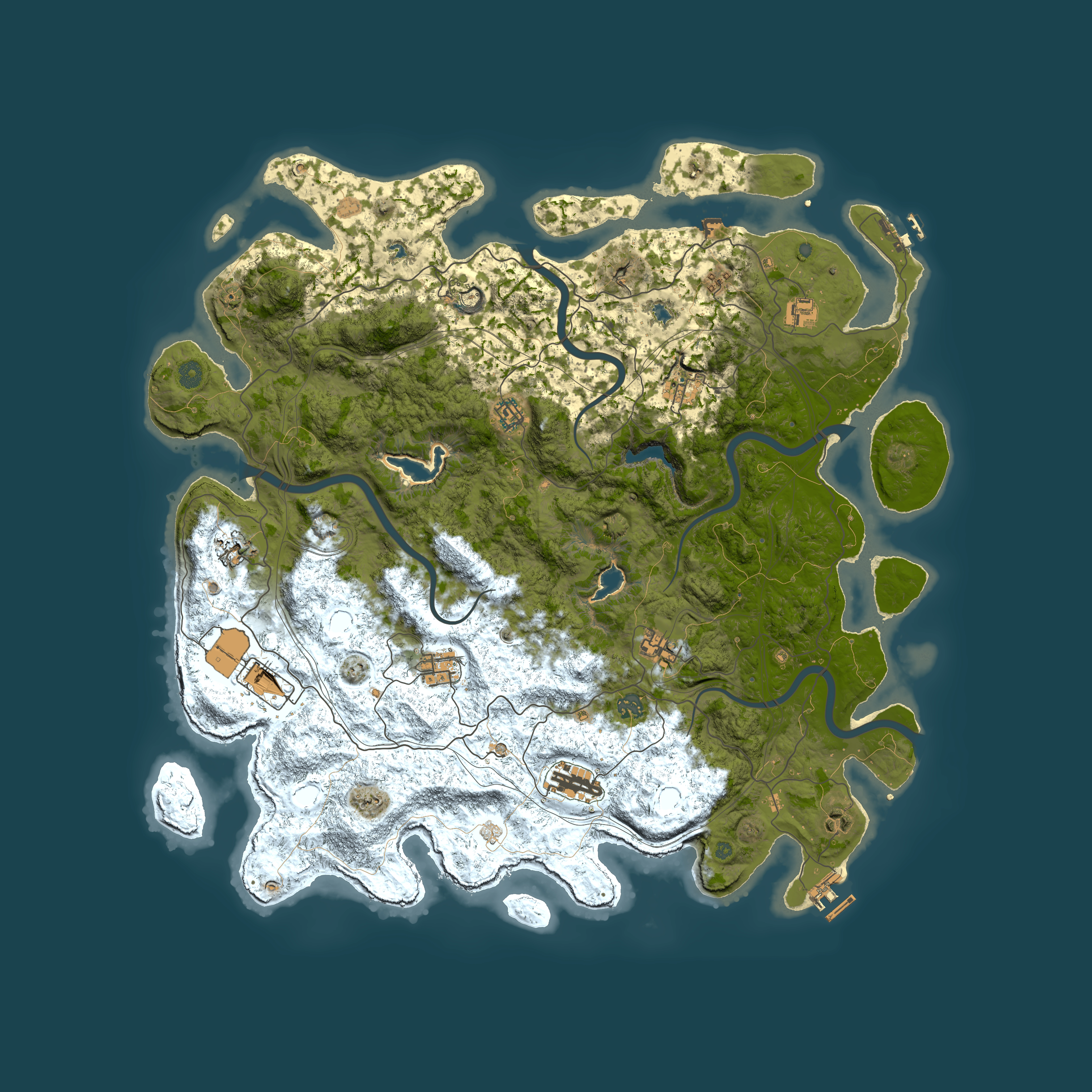 Full top-down render of Rust map seed 1952827981, 4950x4950m