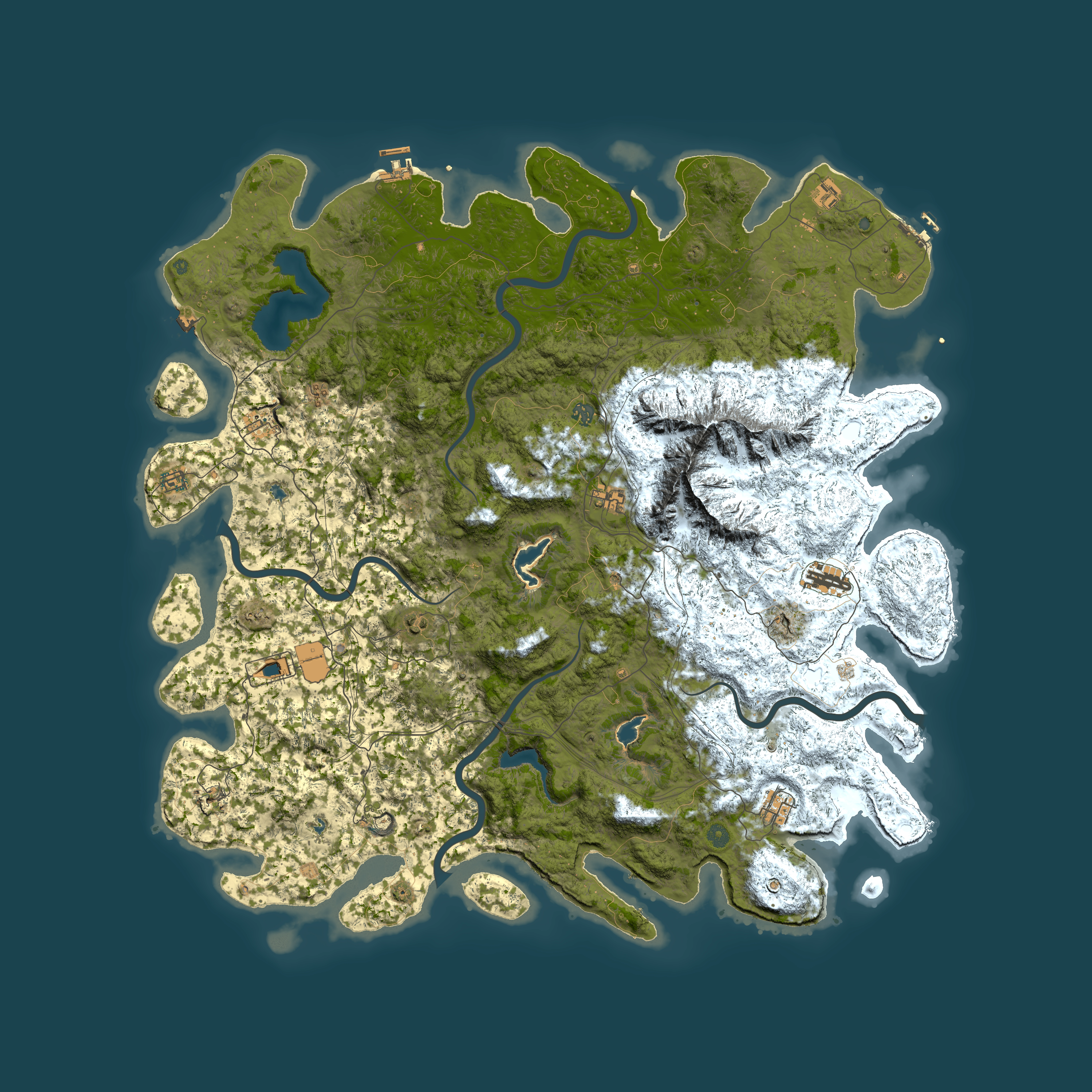 Full top-down render of Rust map seed 562501886, 5750x5750m
