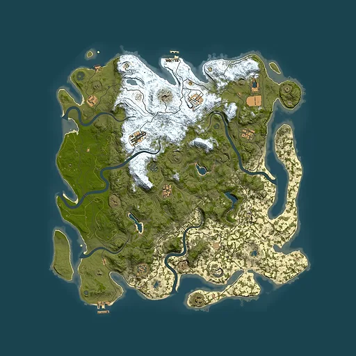 Rust map seed 1727868020, 4850x4850m top-down preview
