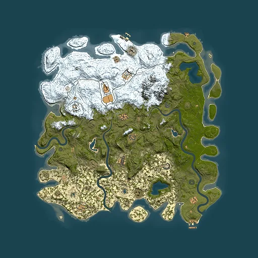 Rust map seed 1814518395, 5300x5300m top-down preview