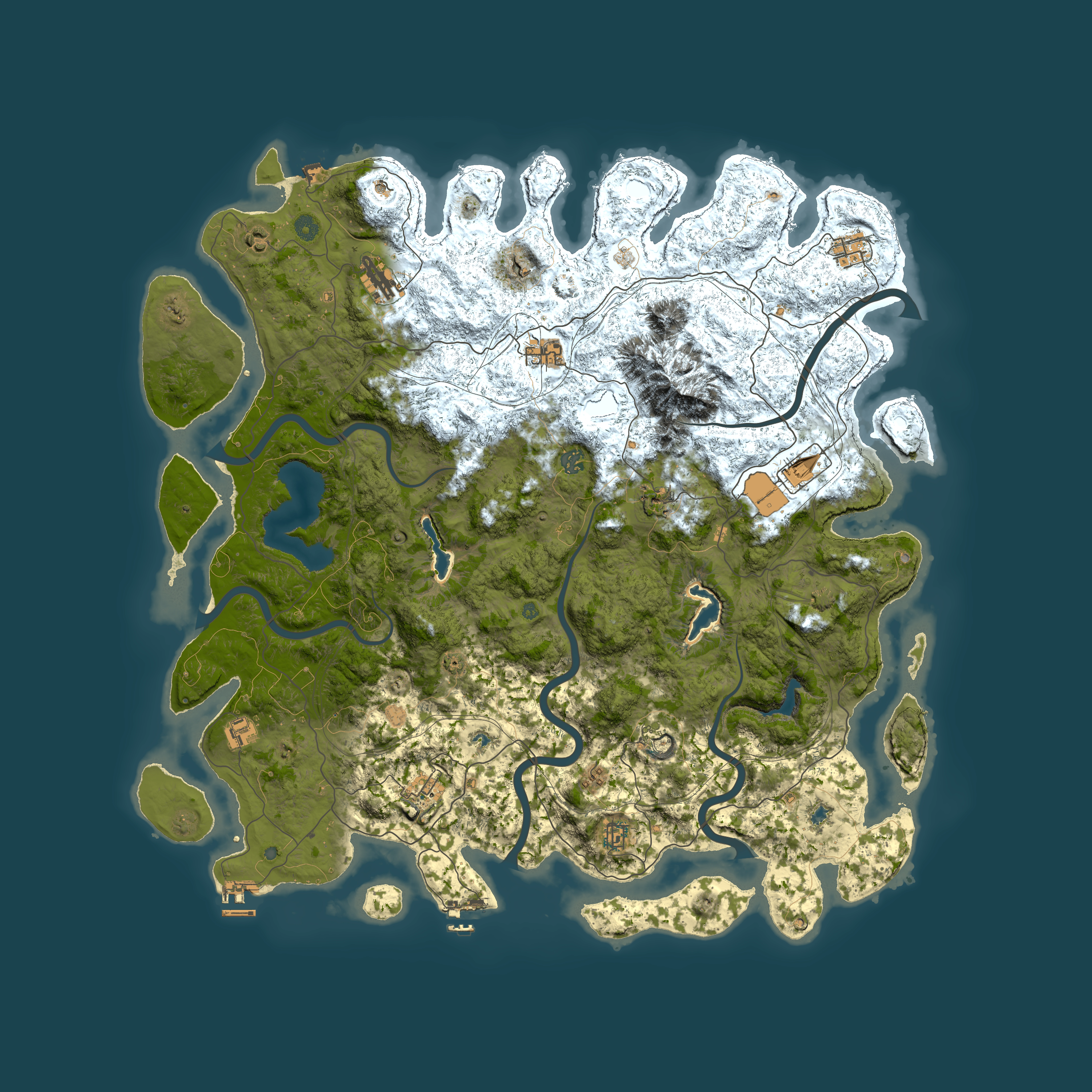 Full top-down render of Rust map seed 255643301, 5250x5250m