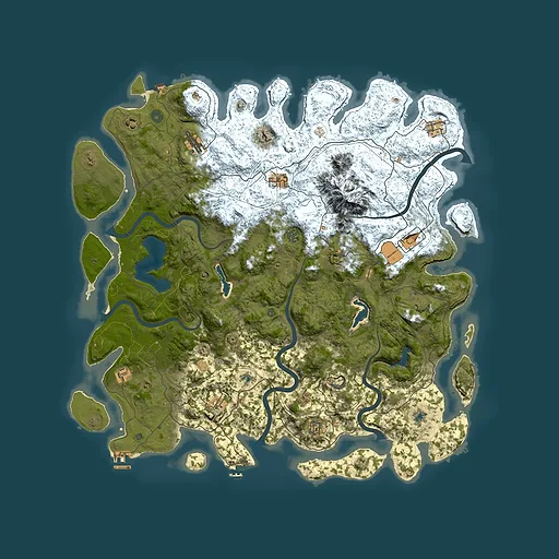 Rust map seed 255643301, 5250x5250m top-down preview