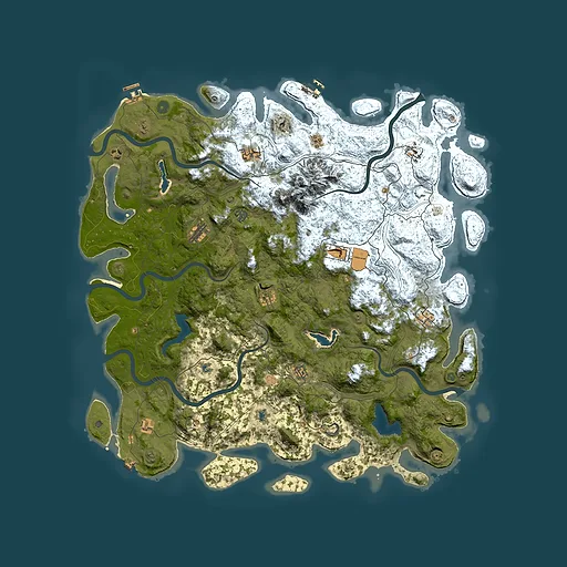 Rust map seed 1348785423, 5400x5400m top-down preview