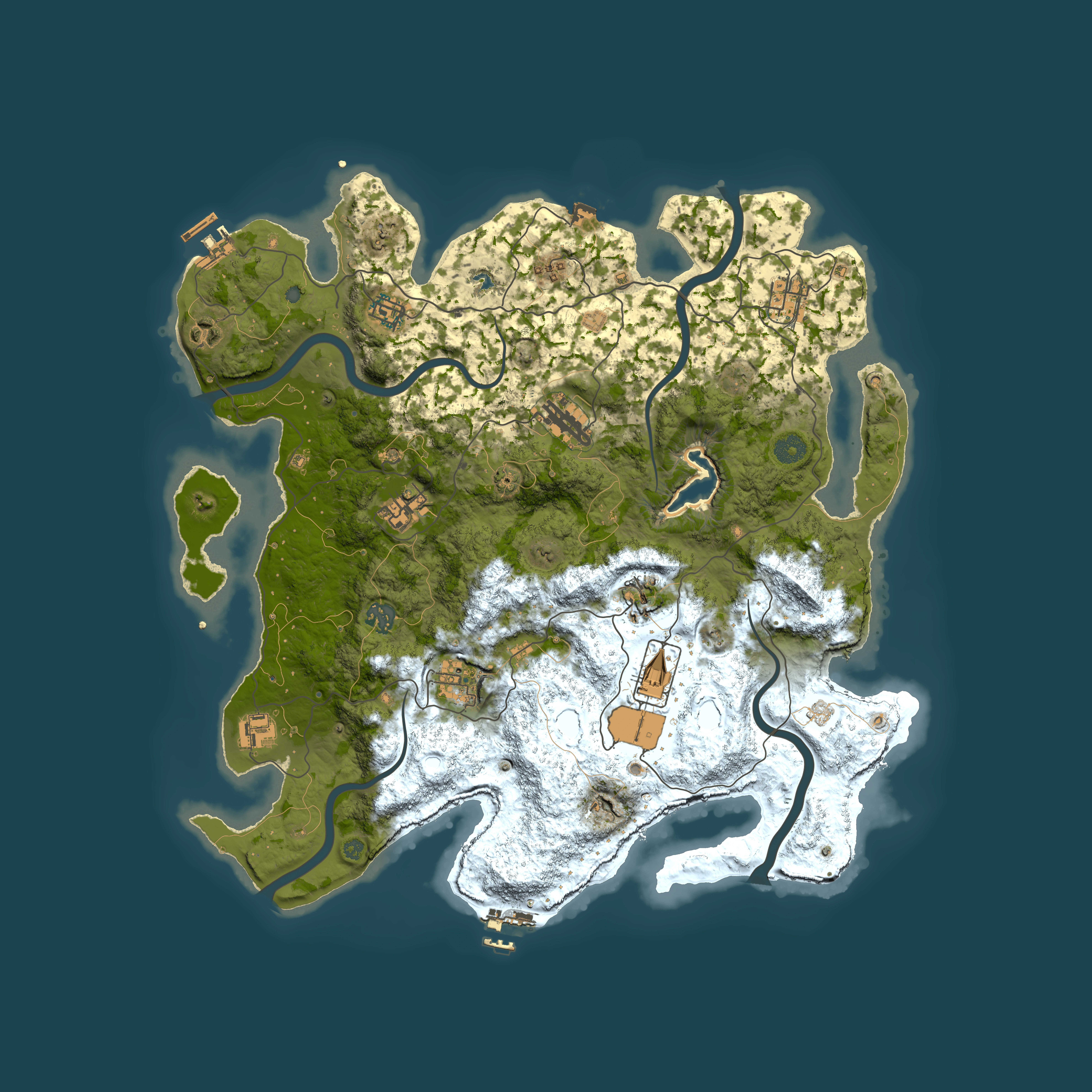 Full top-down render of Rust map seed 1107795859, 4150x4150m