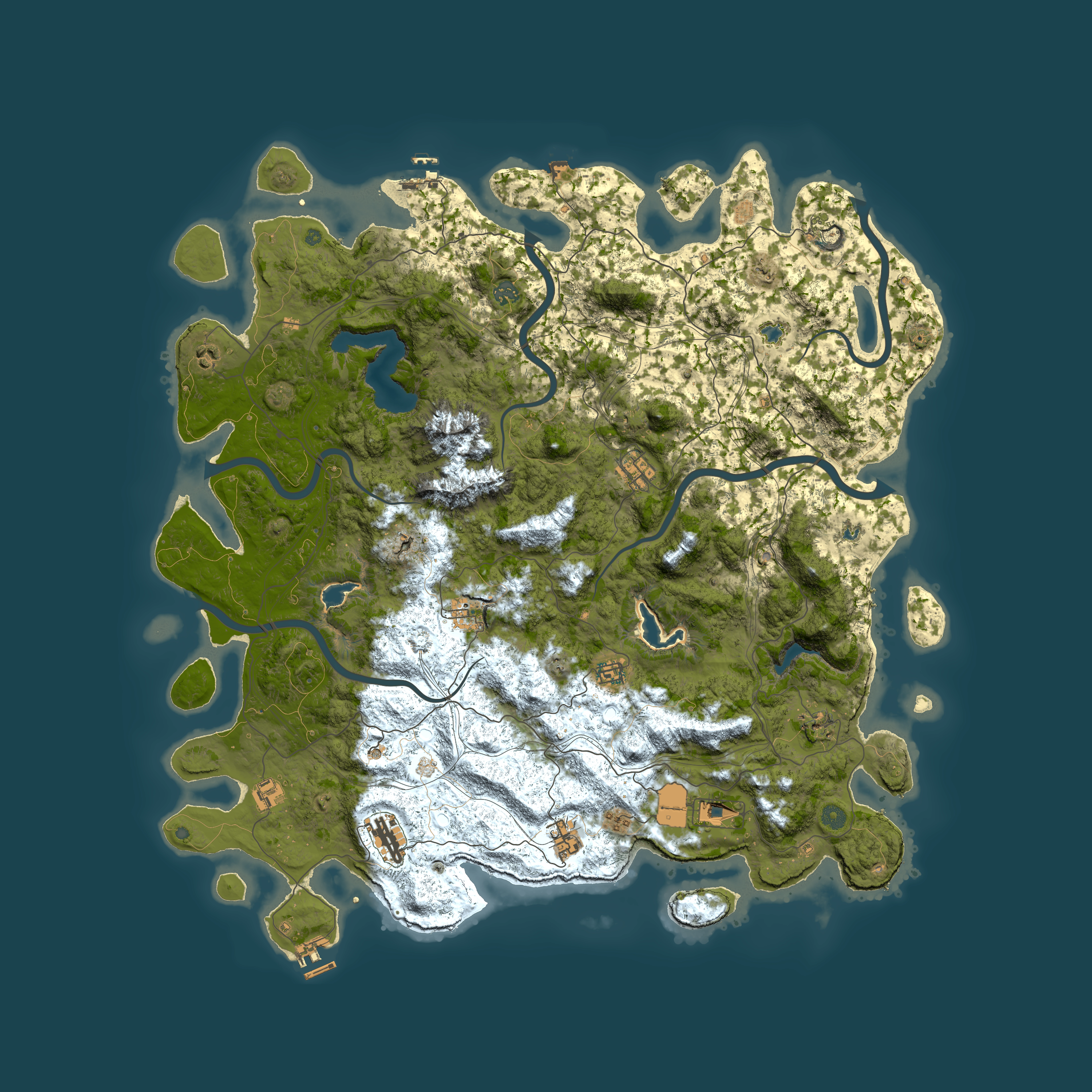 Full top-down render of Rust map seed 1310740478, 5300x5300m
